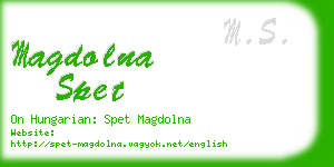 magdolna spet business card